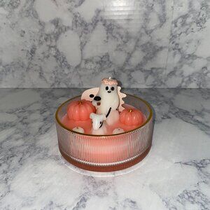 NWT Summerween Ghost walking dog Candle